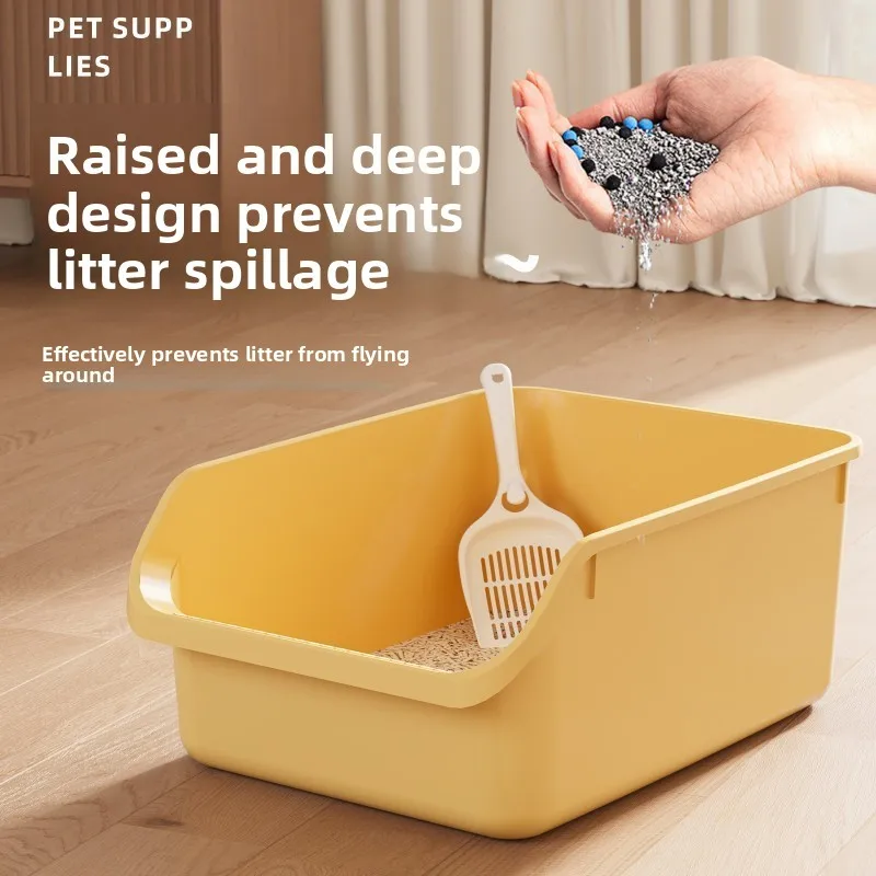 

Очень большой полузакрытый ящик для мусора, анти-прозрачный унитаз, товары для домашних животных, лоток для песка, открытый полипропиленовый пластик, ма...