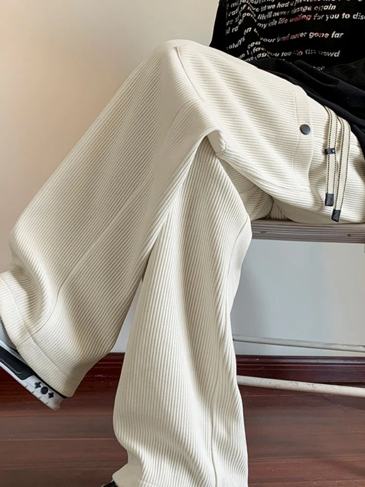 

Мужские вельветовые брюки прямого кроя, весенне-осенние, свободные, широкие, в американском рабочем стиле, спортивные, повседневные, модные