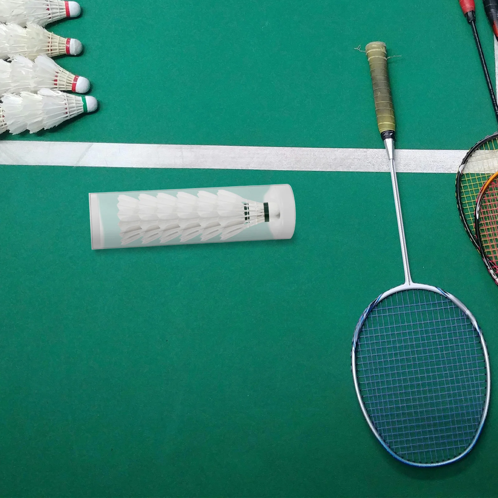 

1pcs Transparent Shuttlecocks Storage Tube Badminton Ball Holder Portable Diy Assembly Clear Plastic Cylinder For Indoor