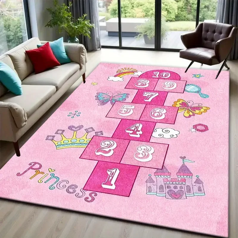 Alfombra de ciudad rosa para d - Kids Outdoor Games Ideas reseña y precio