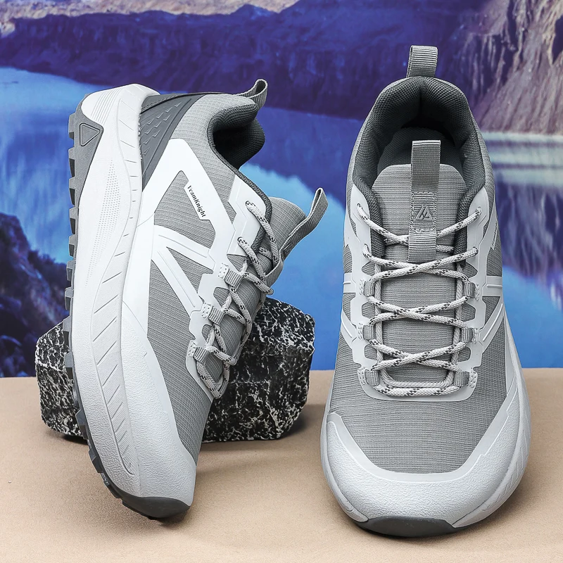 New Wide Head Sneakers Men's Outdoor Mountaineering Anti Slip Sneakers Spring and Autumn Fashion Leisure Travel Hiking Shoes