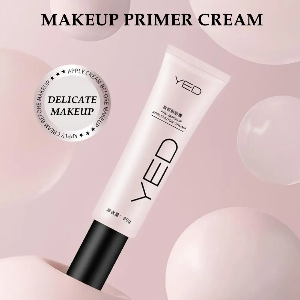 Crème de pré-maquillage pour le visage, apprêt, application, lisse, nicotinamide, cadres, sueur, degré avec ingrédient, huile de jojoba et L7L6, 30g