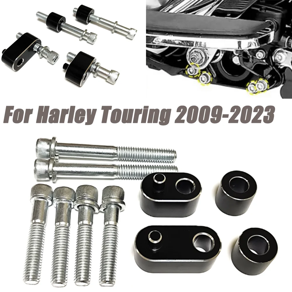 3/4 Inch Motorcycle Floorboard Extension Kit For Harley Touring Road King Electra Glide Street Glide Road Glide 2009-2021