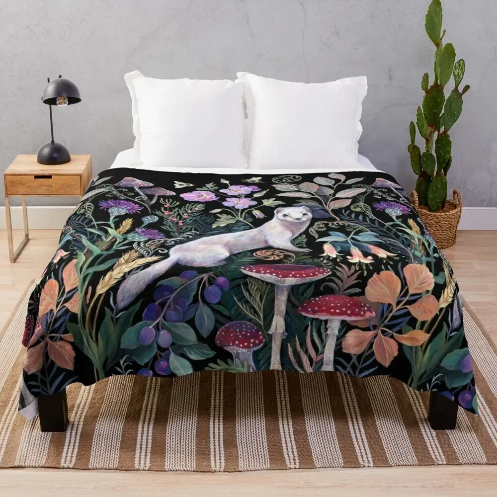 

White Ermine Throw Blanket Blankets For Sofas Cute Plaid Weighted Blankets