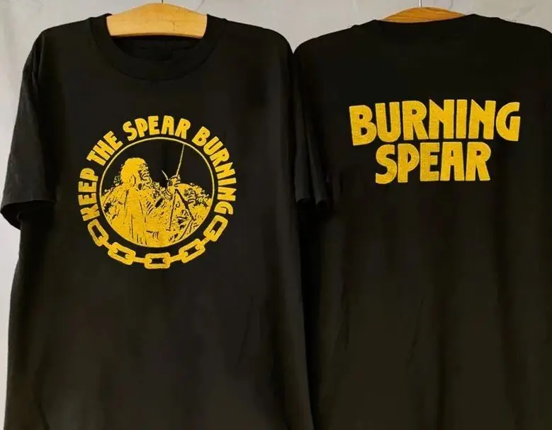 Vtg 1980s Burning Spear Keep The Spear Burning T-Shirt