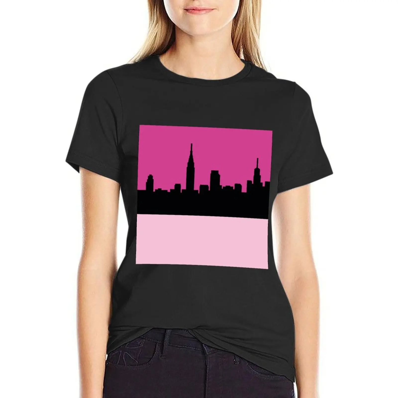 

Kisses and the City T-Shirt Short sleeve tee cute clothes aesthetic clothes T-shirts for Women