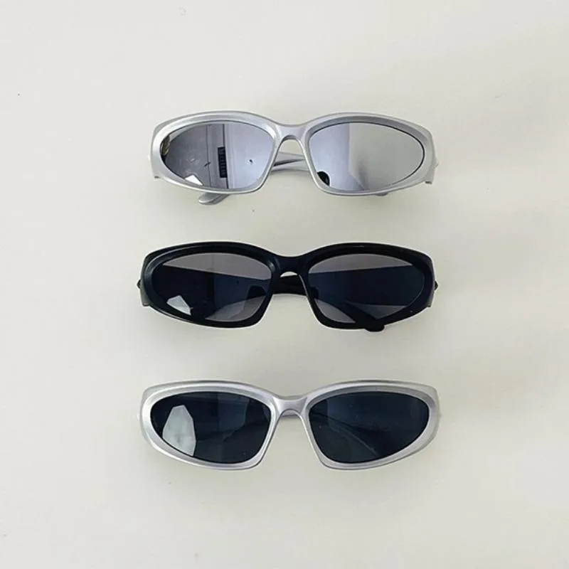 Y2K Kinder Sonnenbrille Modische Persönlichkeit Cat Eye Retro Jungen Mädchen Brille Outdoor Reiten Sport Hip Hop Brillen – Detail 8