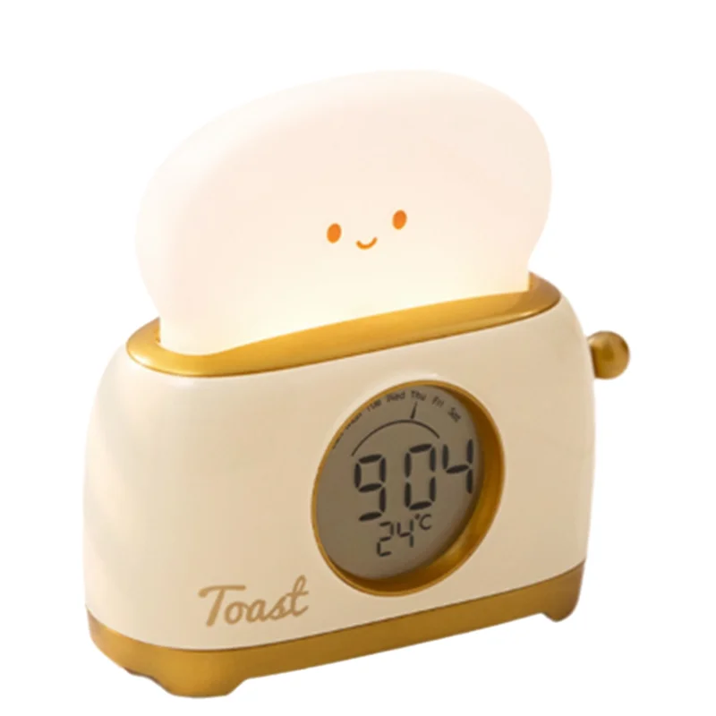 

ABMI-Toast Night Lamp Lights With Timing Function And Infinite Dimming 1200Mah Night Light For Bedroom, Bedside, Desktop