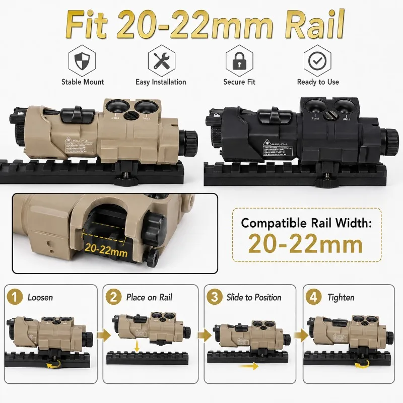 MAWL‑C1 Nylon Metal Multi‑Use Indicator Hardware Fit for 20‑22mm External Rail Fixing Components
