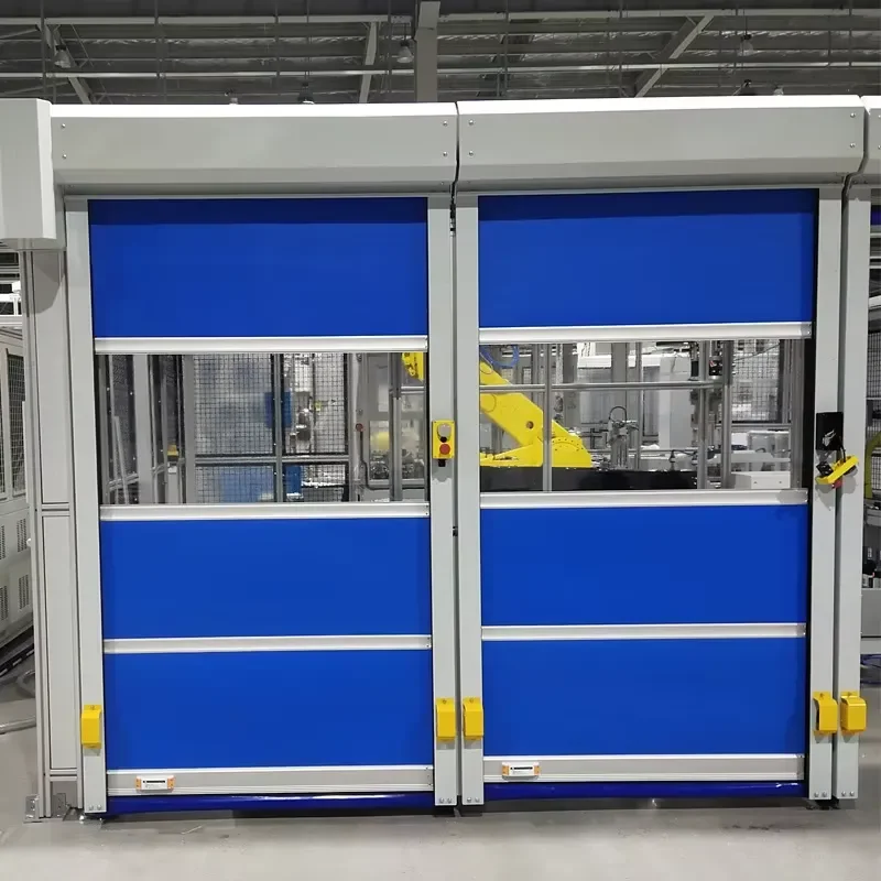 Customized Automatic Pvc Fast High Speed Roller Shutter Door Transparent Rolling Shutter Door