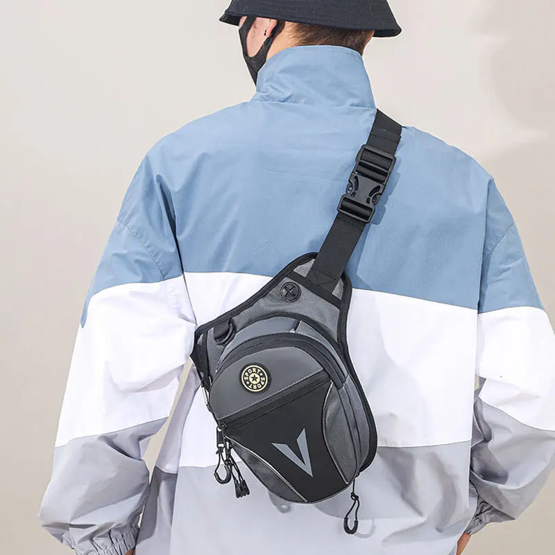 Bolso de hombro de moda para deportes al aire libre, bolsa pequeña de tela Oxford impermeable para hombres, ligero, cómodo y versátil