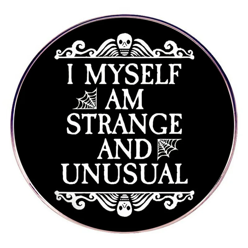 I Myself Am Strange and Unusual Enamel Pins Beetle Juice Lapel Badge Brooch Decoration Jewelry