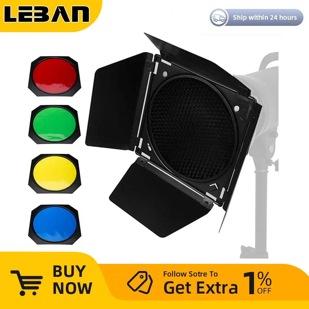 Godox Barn Door BD-04 with Honeycomb Grid for 7 Reflector Godox Barn Door BD-04 with Honeycomb Grid for 7 Reflector