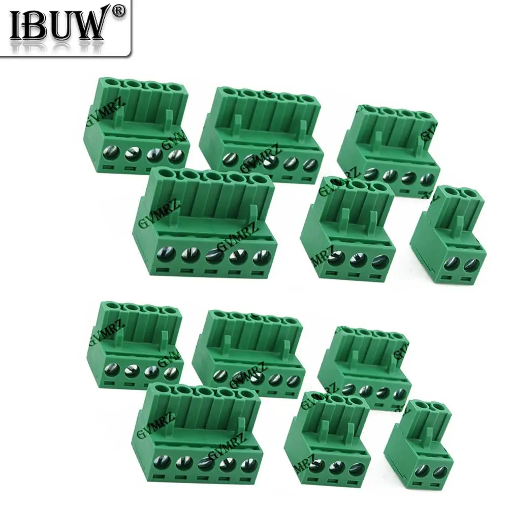5PCS 2P 3P 4P 5P 2P-12P KF2EDG 2EDGK 5.08mm Terminal Block Female 5.08  PLUG-IN PCB Connector 2EDG PCB 9P 10P 12P 6P 7P 8P