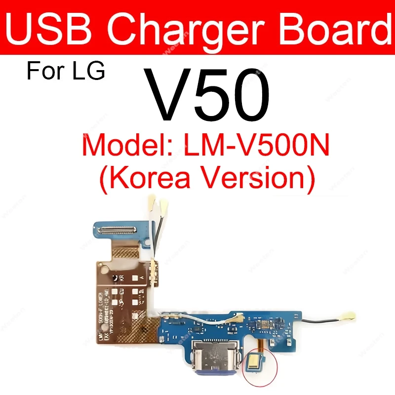 USB Charger Charging Port Dock Microphone Board Connector Flex Cable For LG V30 V35 V35 Plus V40 V50 V50s