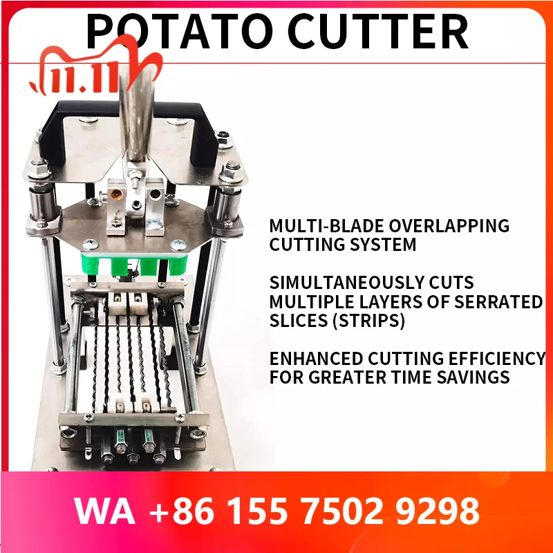 Stainless Steel Potato Slir/Stripper Wolf's Tooth Potato Cutter Compact Por Kitchen Way Potato Slir Multi-Layer Oerla