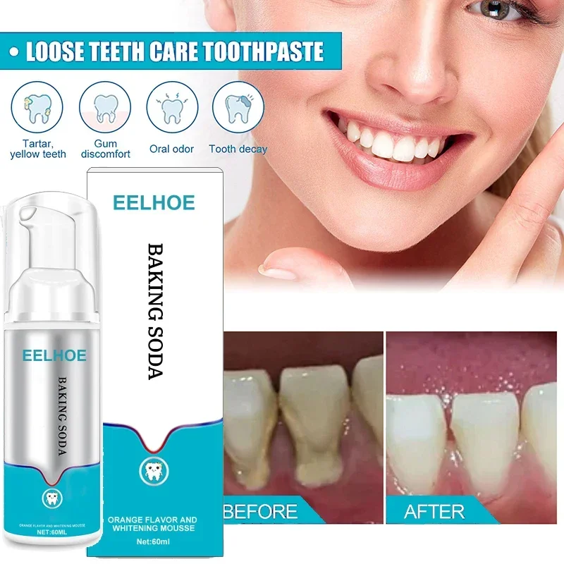 Teeth Cleansing Whitening Foam Mousse Removes Cigarette Stains Yellow Tooth Tartar  White Oral Hygiene Toothpaste Anti Cavities