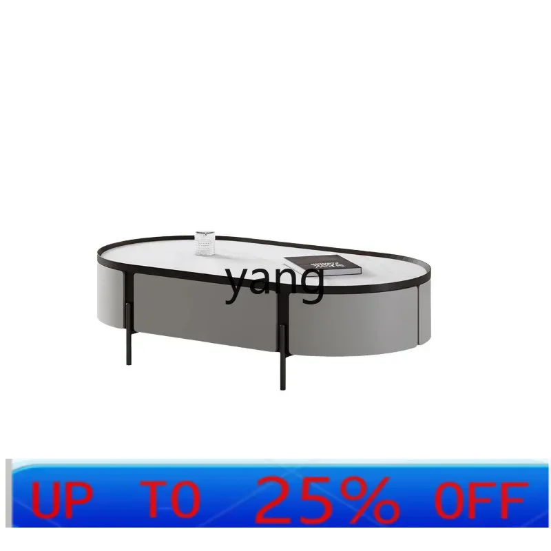 

LMMoval coffee table living room home rock slab coffee table TV cabinet combination modern simple high-end coffee table