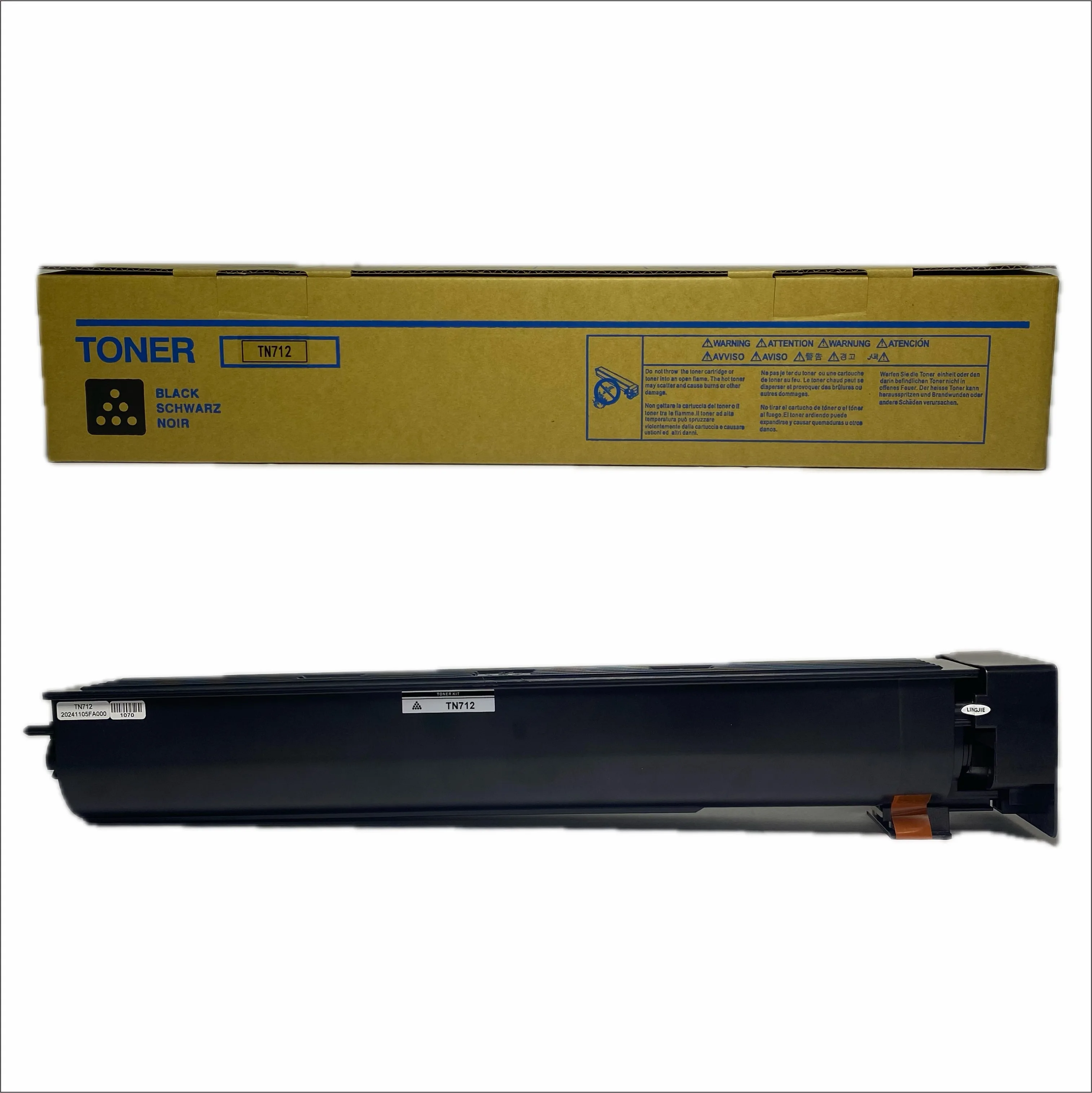 1PCS TN712 Toner Cartridge For Konica Minolta Bizhub c654 654E c754 754E Compatible Black Toner tn 712