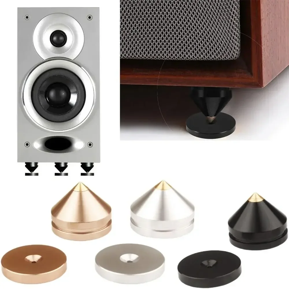 1Pcs Speaker Stand Feet Foot Pad Aluminium Alloy Metal Spikes Cone Floor Foot Nail for Loudspeakers Shoes Spike Shock Absorber