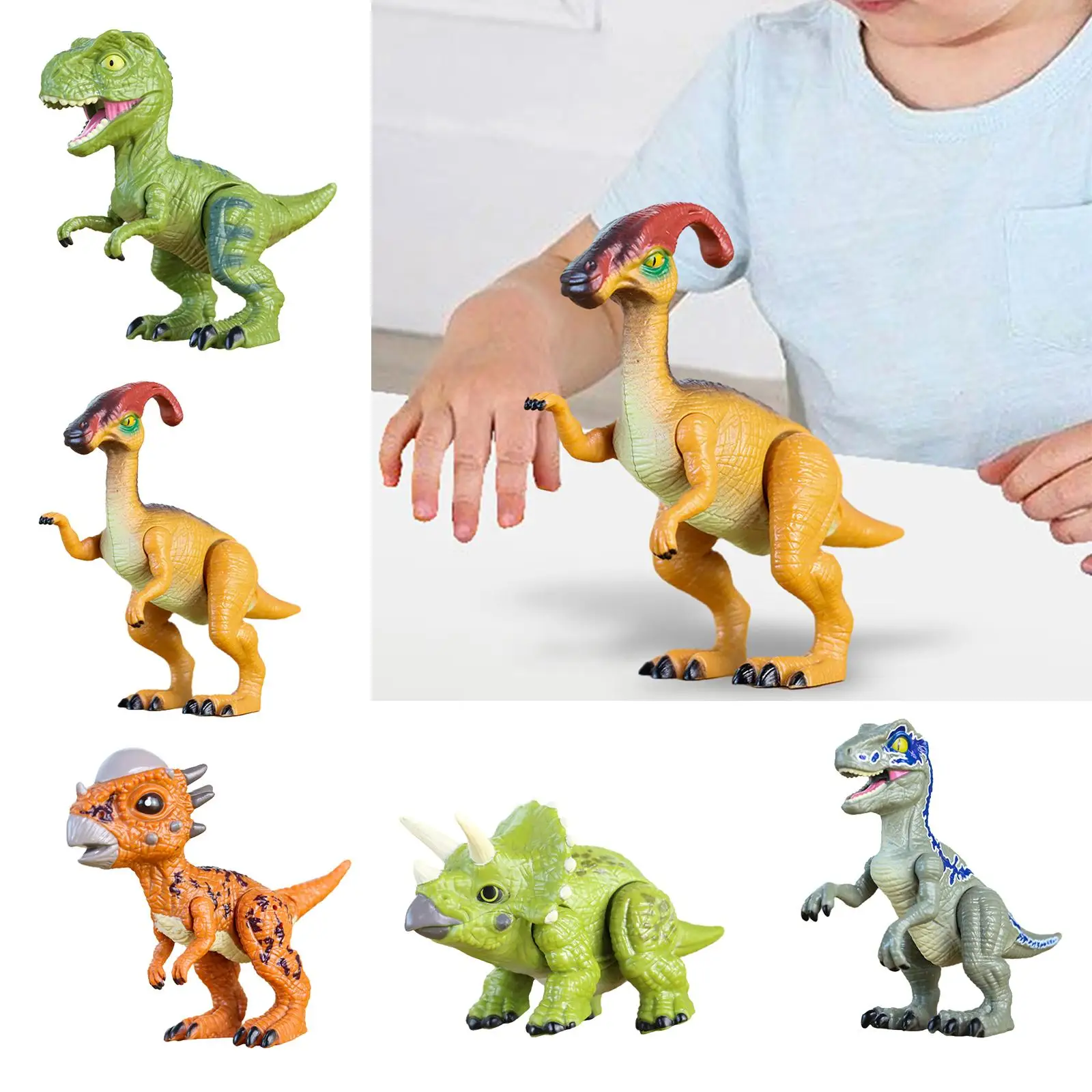 Figurine d'action de dinosaure, jouet mobile, cadeau Joendocfor, gâteau Topper, jeu de simulation