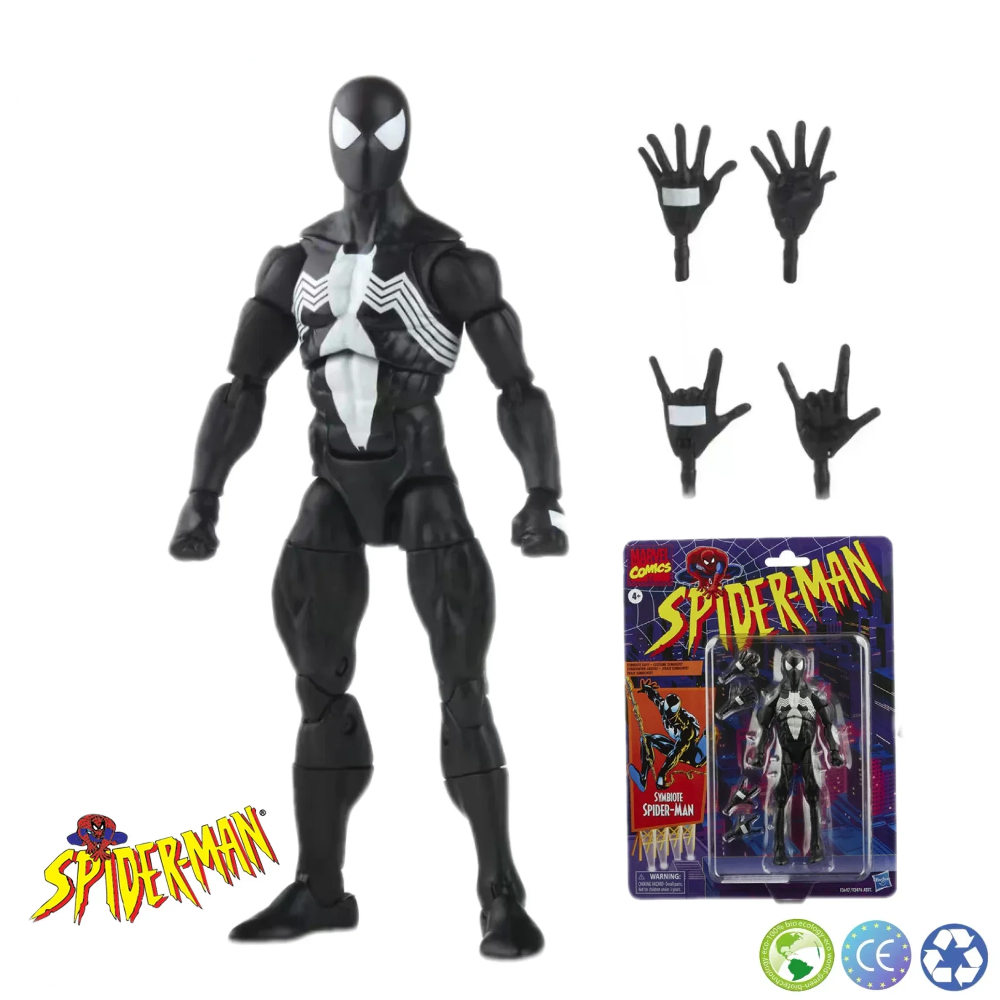 

6Inch Original Marvel Legends Black Spider Man Vintage Armor Symbiote Venom Amazing Friends Action Figure Toys for Children