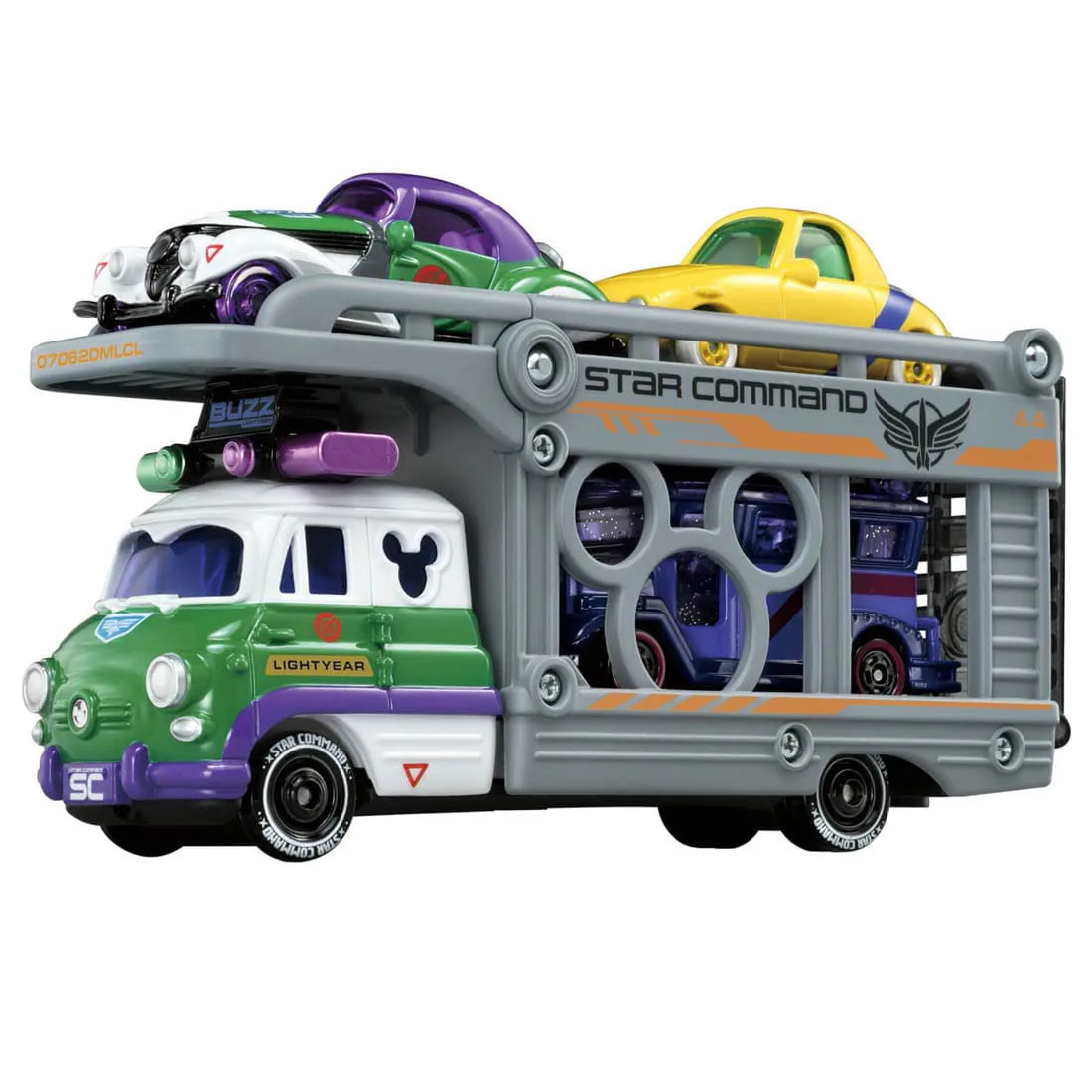 Tomica-سيارات ألعاب ديزني الأصلية ، Buzz Lightyear ، Dream Star III ، سيارات صغيرة معدنية سيارات دييكاست ، ناقلة سفينة فضاء