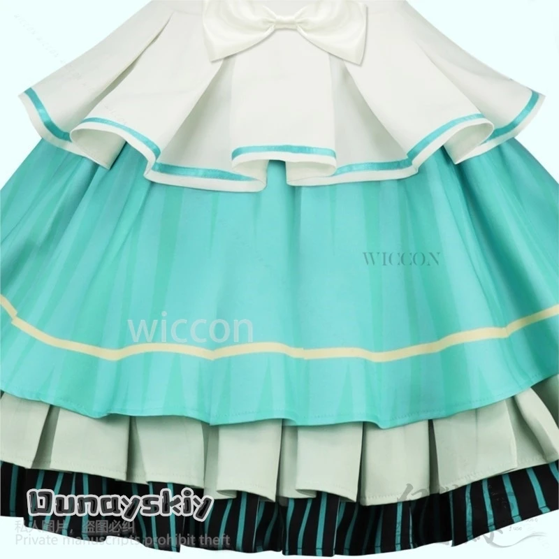 لعبة مشروع Sekai الملونة المرحلة تأثيري Mikuuu أنيمي زي جديد فستان أخضر لوليتا الباروكات لجميع القديسين عيد الميلاد مخصص