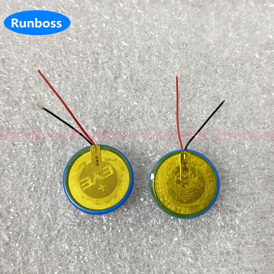 2PCS LIR940 LIR1040 LIR1054 LIR1154 LIR1240 LIR1254 LIR1454 LIR1654 Rechargeable Button Battery For TWS Bluetooth Headset 2Wires