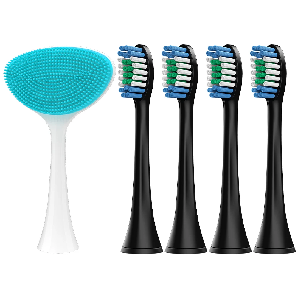 Multifunctionele tandenborstelkop en 4 vervangende borstelkoppen, compatibel met Philips Sonicare elektrische tandenborstel, voor 4100 6100