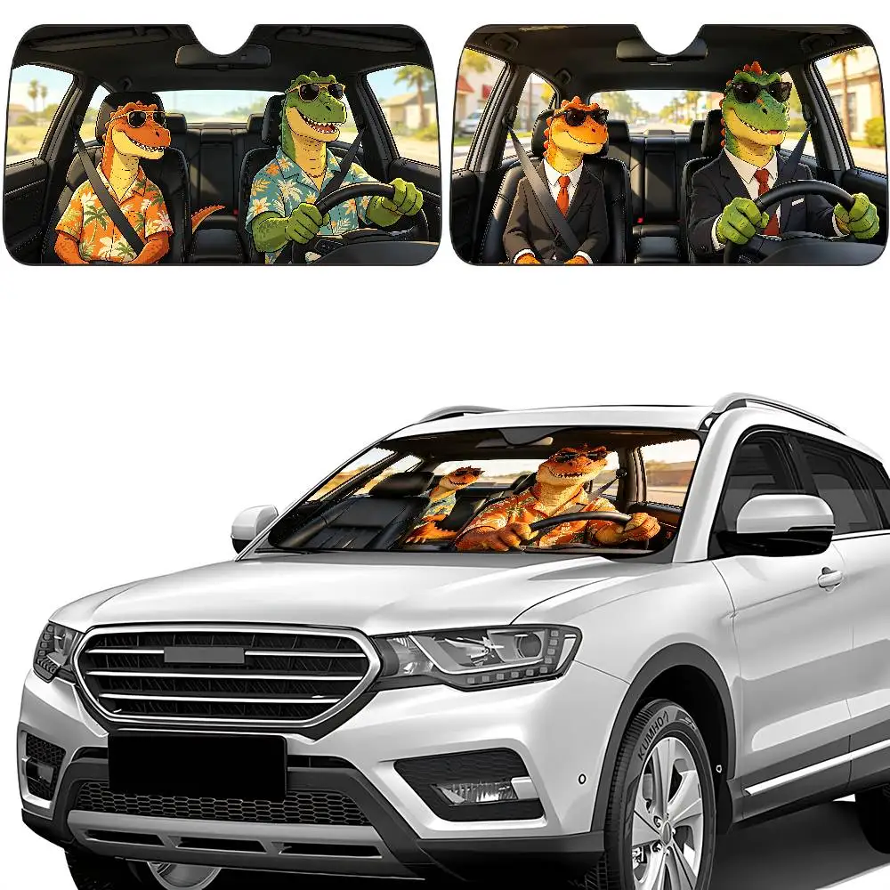Dinosaur Drive Car SunShade Car Sunshade Covers Cover Universal Windscreen Folding Visor