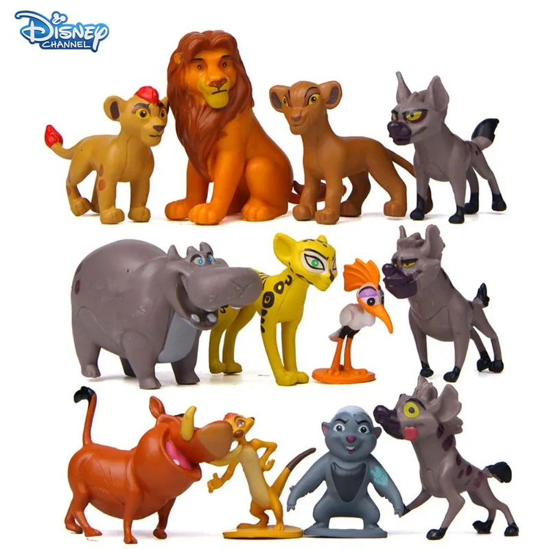 12Pcs/Set Anime Cartoon The Lion Guard King Kion Simba PVC High Quality Action Figures Bunga Beshte Fuli Ono Figurine Child Gift