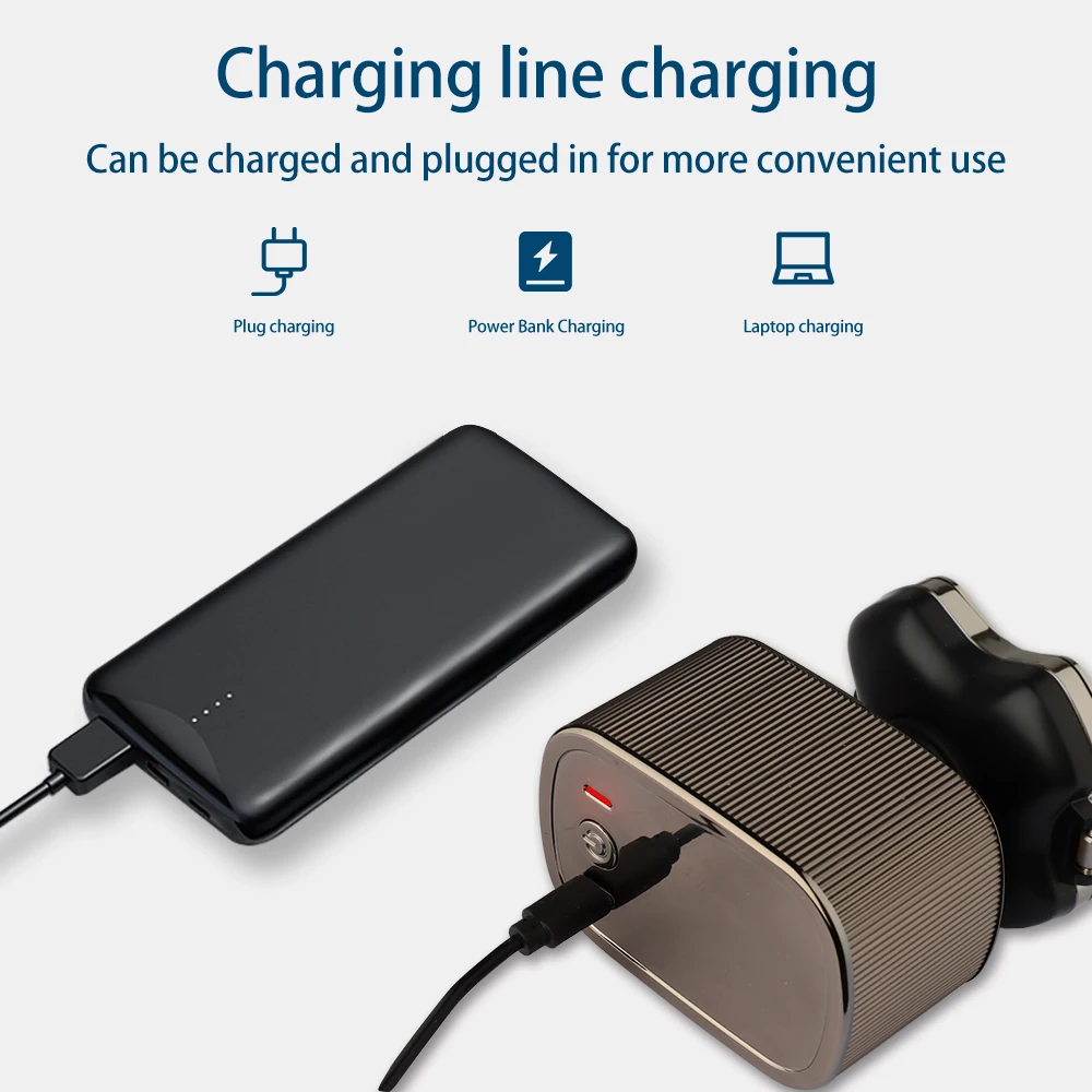 ماكينة حلاقة كهربائية للرجال ماكينة تشذيب شعر اللحية 5D شفرة عائمة رئيس ماكينة حلاقة كهربائية متعددة الوظائف ماكينة حلاقة الرأس الأصلع