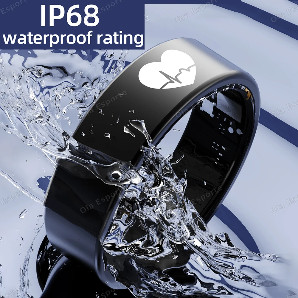 2025 New Smart Ring ECG Detection Blood Pressure,Heart Rate Ring,Body Temperature Monitor Waterproof GPS Tracking Men Women Ring