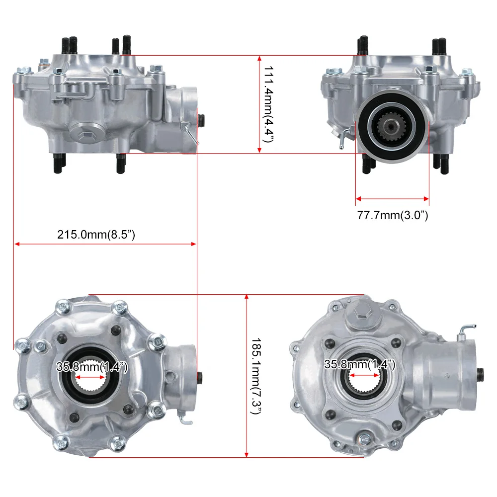 Rear Differential Assembly For 07-13 Honda Fourtrax Rancher ATV420 TRX420FE/FM/FPE ES4x4 41300-HP5-600 41300HP5600 VR-SDC14