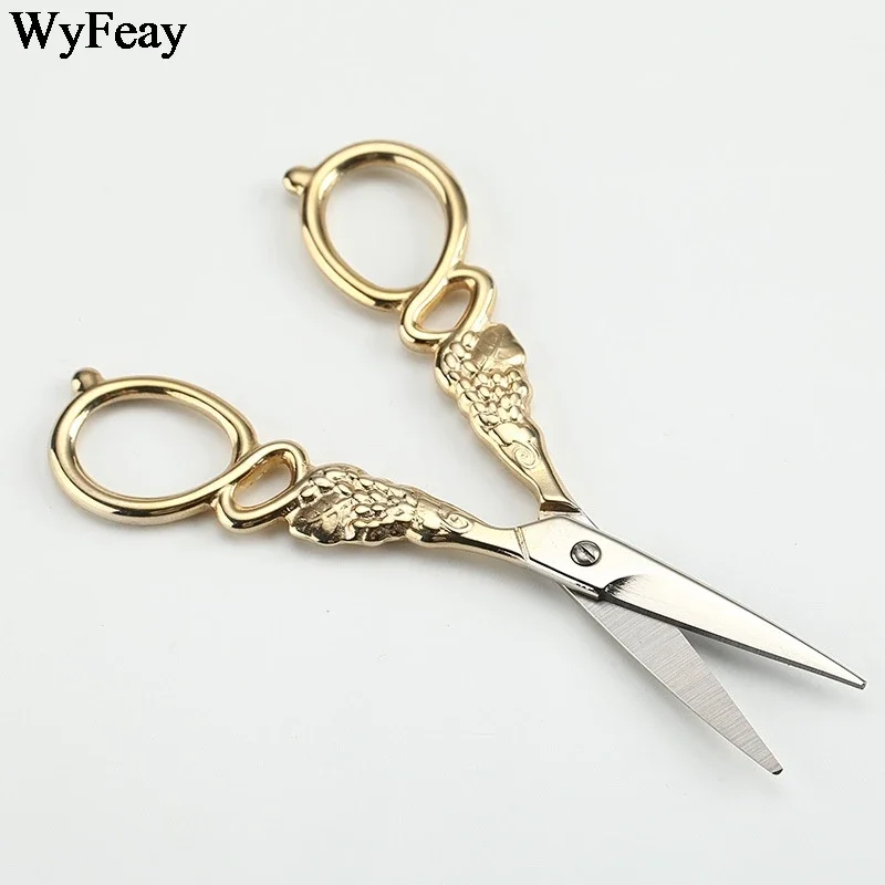 Retro Innovative Zakka Stainless Steel European Embroidery Vintage Antique Scissors Sewing Scissor for Needlework Tailor Shears