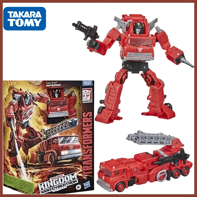 

In Stock Takara Tomy Transformers G Series Kingdom WFC-K19 Fire Truck/Hellfire Movable Figure Robot Model Gifts