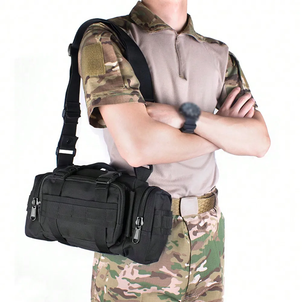 Tragbare Hüfttasche für den Außenbereich, Fahrradtasche, langlebige, vielseitige Umhängetasche, hochwertige Nylon-Brusttasche mit verstellbarem Riemen – Detail 6