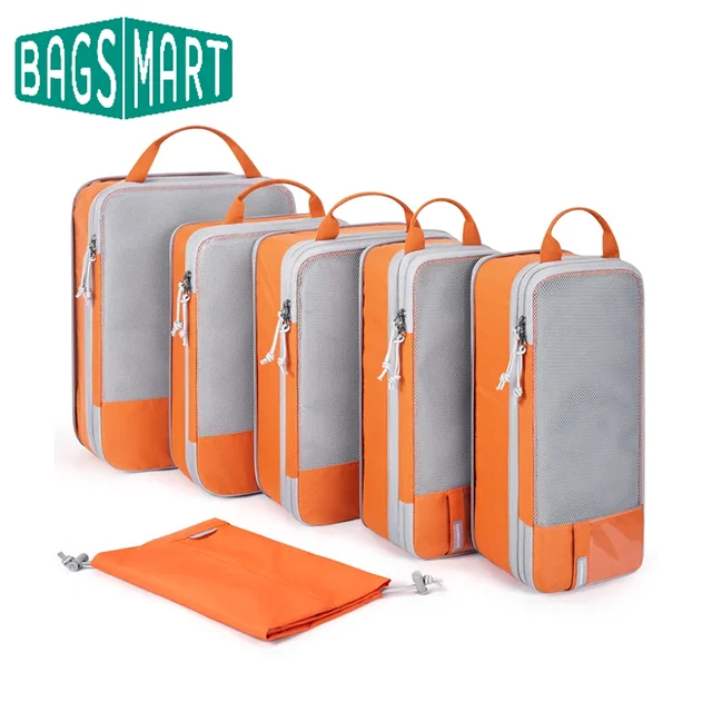 BAGSMART Packing Cubes Compression Storage Bag Travel Lightweight Suitcase Organizer Accessories Luggage Organizer – view 1