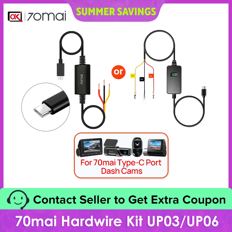 70mai UP03 Hardwire Kit Parking Surveillance Cable ONLY for 70mai
