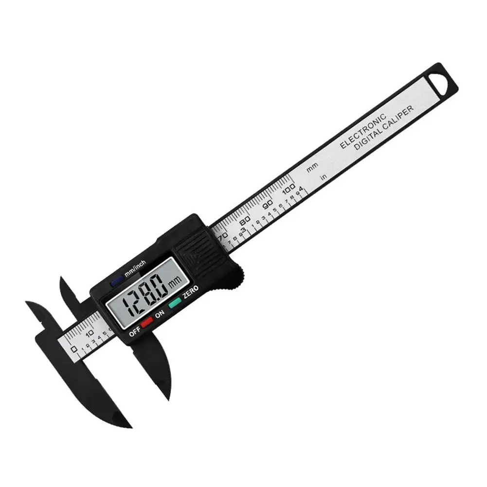 100mm Digital Vernier Caliper Electronic Plastic Calipers Tools Caliber Ruler Large Screen Measuring Pachometer Carpentry T K7n4