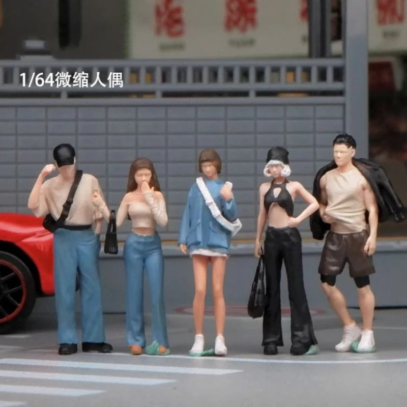 Diorama de resina escala 1:64 Mini figuras Miniatura escenas de garaje Minifiguras modelo Kit DIY artesanía juguetes figura de Anime coleccionable