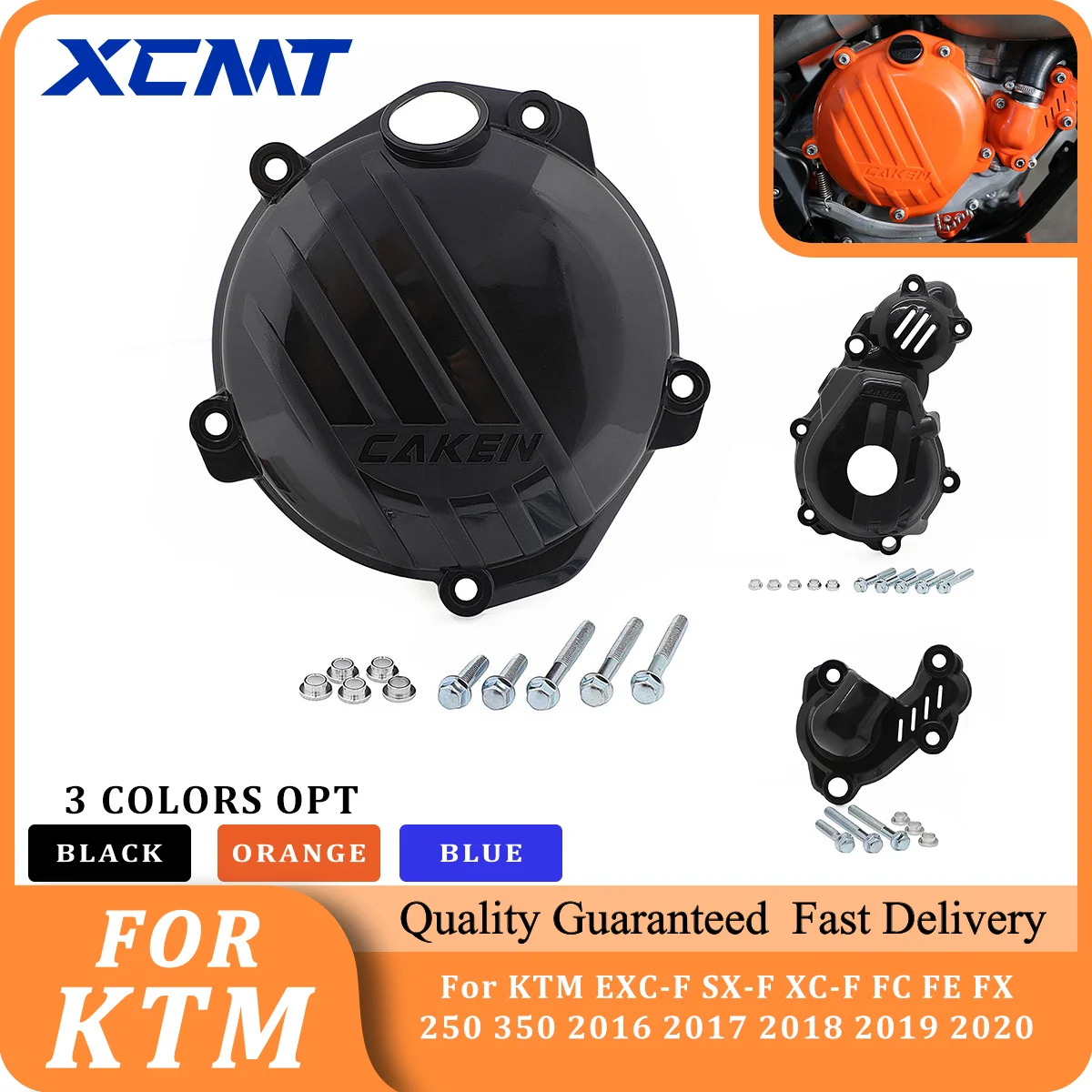 

Motorcycle Clutch Cover Magneto Engine Water Pump Guard Set For KTM SXF250 SXF350 XCF250 XCF350 FC250 FC350 FE250 FE350 FX350