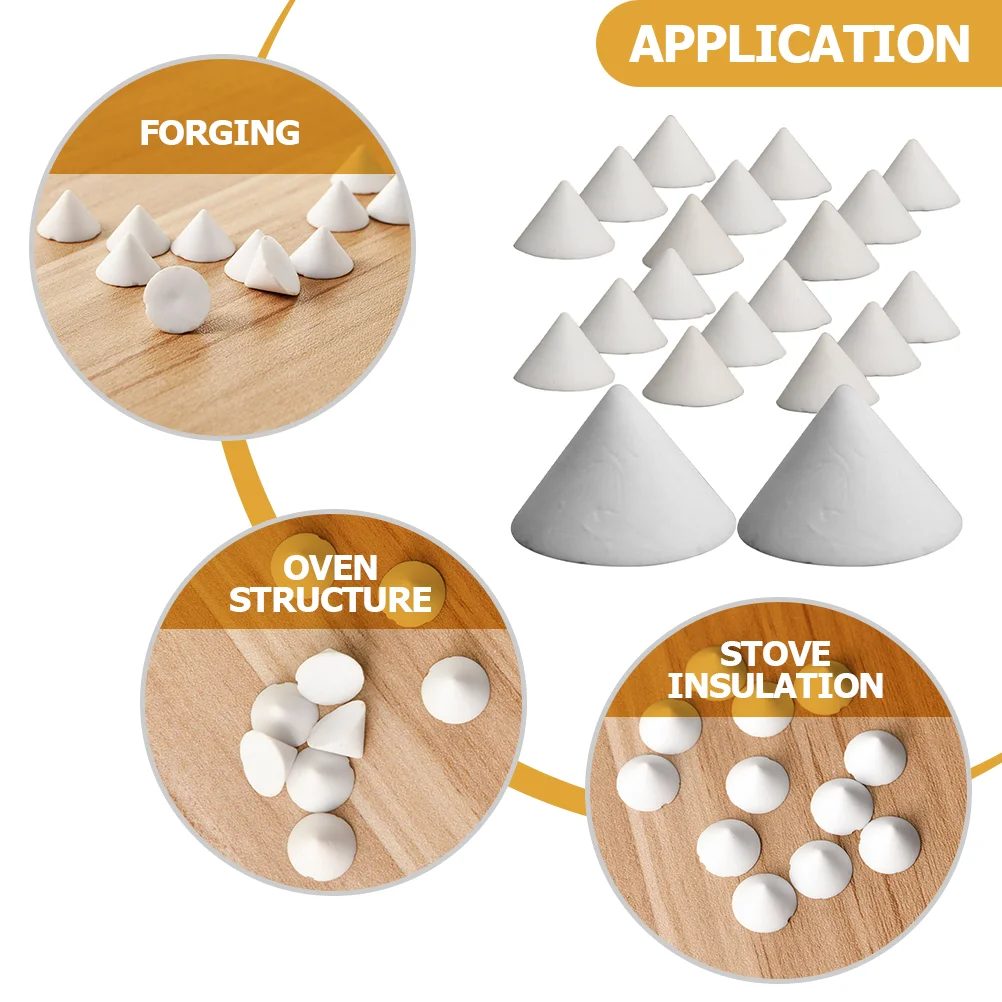 20 piezas de cerámica para uñas, horno de cerámica, soporte de cocción, herramientas de soporte para arcilla, cono de uñas refractaria