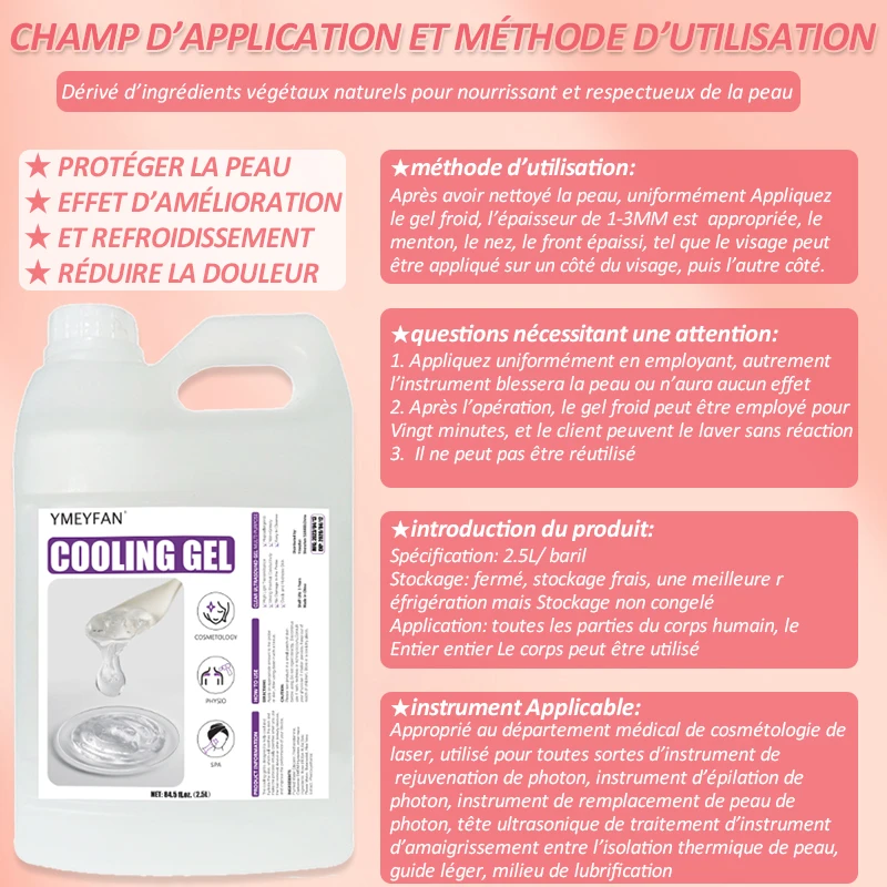 2.5L Gel Conductor Radiofrecuencia y Cavitacion Clear Contact Gel for Ultrasound Beauty Face and Body Skin Care