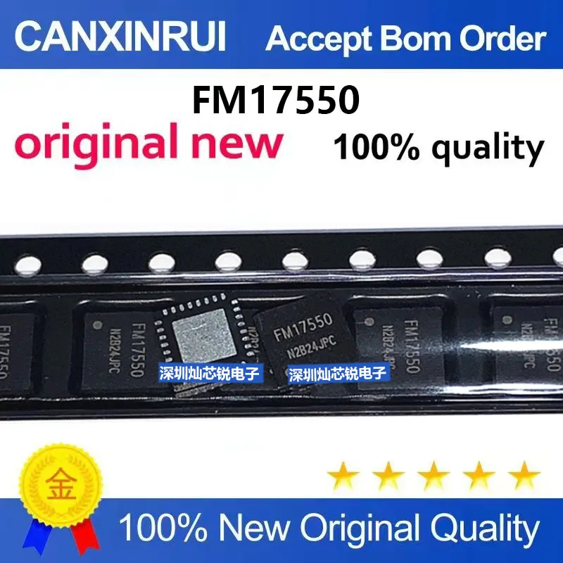 (5-100pieces) FM17550 QFN32 Packaged RFID Micro RF Contactless Card Reader Integrated Chip Original Electronic Component