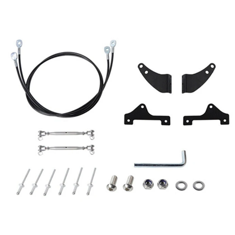 NEW-Front Windshield Branch Splitter Stainless Steel Black Branching Line Trim Kit For Ford Bronco 2021 2022 2023