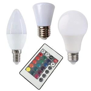 Multicolor RGB LED lamp, 16 colors, E27 base, 220V, domestic lighting, adjustable, 24 key, remote control, neon light atmosphere 6 Main Sales Smart Light - №6