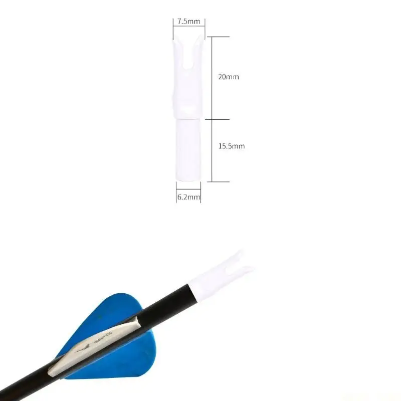 U2JB 10pack Nontoxic Arrows Nocks Safe Insert Arrows Nocks for Youth Training
