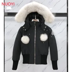 03 Canadian Down Jacket Women's Short Coat Parka Expedition White Goose Down Snowcoat Lady Top Brand Jacket Coat